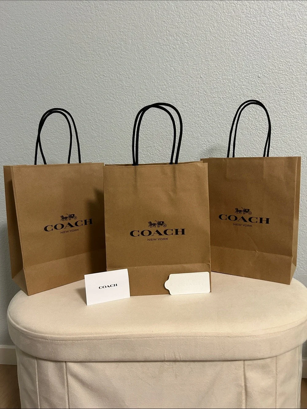 3-Pack Coach Gift Paper Bags with 2 Gift Tags-3 piece Gift Bag Bundle from Coach